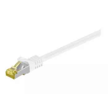 Wentronic Goobay Cat.7 Patch laidas, S/FTP (PiMF), baltas, 0,25 m - LSZH halogenų neturintis, varinis, RJ45 kištukas (91089)