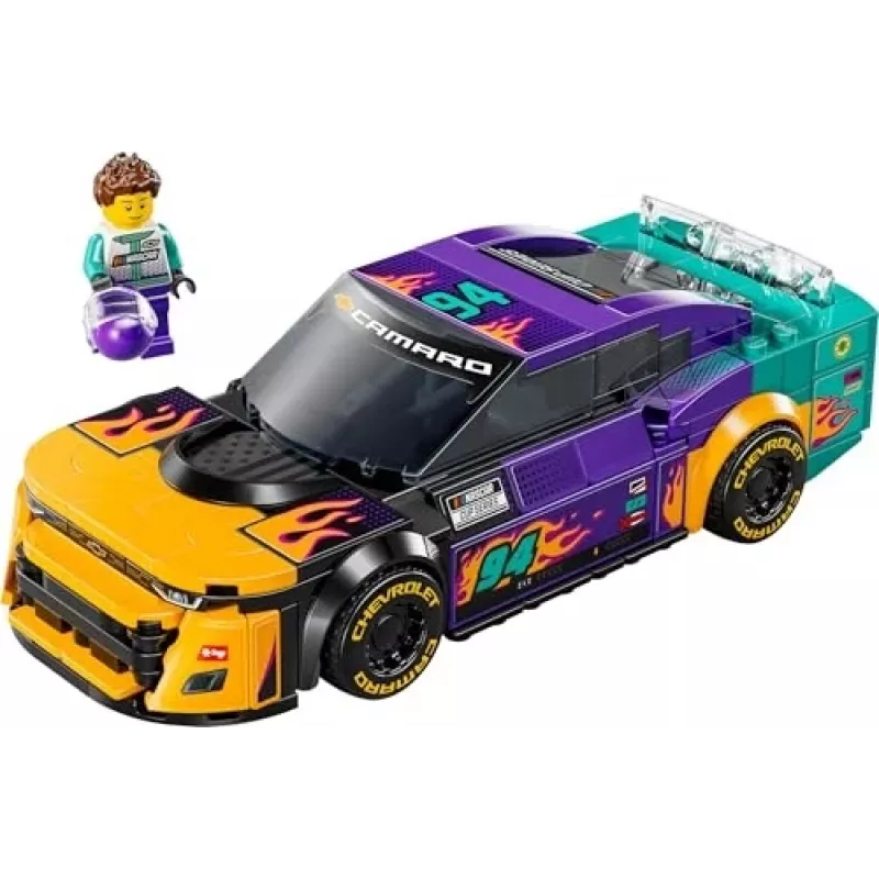 LEGO Speed Champions 76935 NASCAR Next Gen Chevrolet Camaro ZL1, 328 detalių, 1 minifigūrėlė, nuo 9 m.