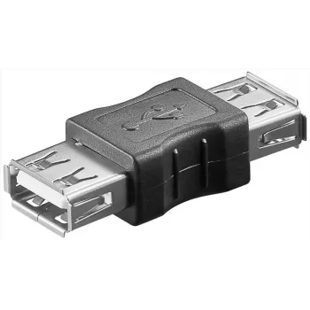 Microconnect USBAFAF USB A lizdas-lizdas adapteris, juodas