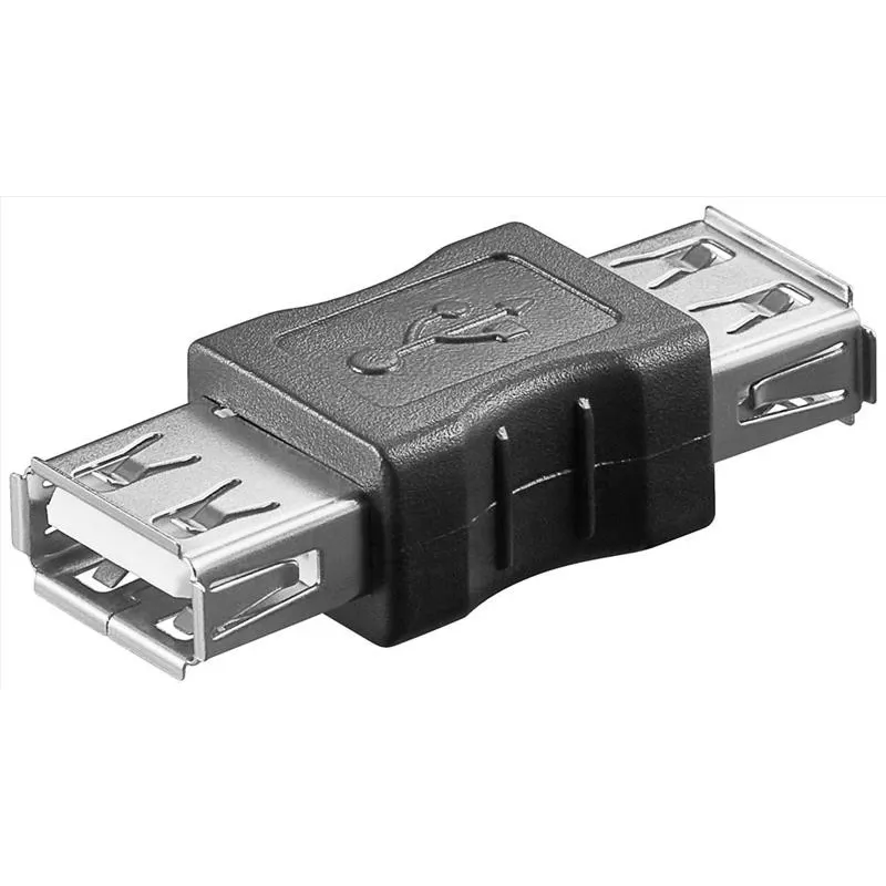 Microconnect USBAFAF USB A lizdas-lizdas adapteris, juodas