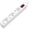 Prailginimo laidas LogiLink LPS230 1,5 m 3 AC lizdai Baltas