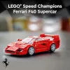 LEGO Speed Champions Ferrari F40 Supercar statomas modelis su vairuotojo minifigūrėle, 9+ metų vaikams