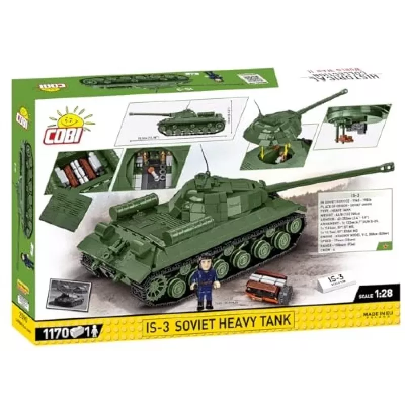 COBI Historical Collection Antrojo pasaulinio karo IS-3 sovietų sunkusis tankas