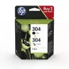 HP 304 2 rinkinys Juoda/Trispalvė Originalios HP kasetės