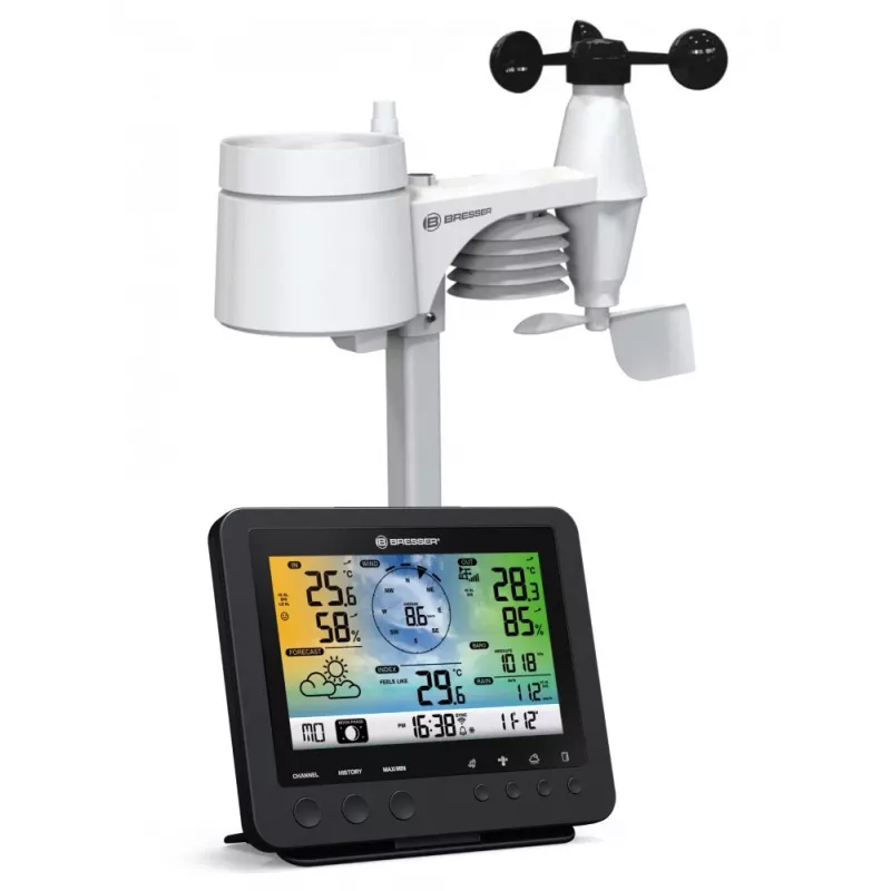 Bresser Optics 7002580 skaitmeninė orų stotelė, juoda, AC, Wi-Fi