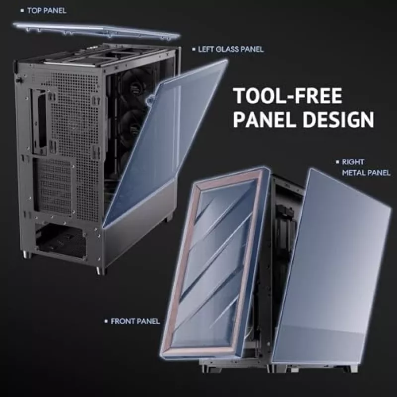 Antec 0-761345-10133-2 kompiuterio korpusas MIDI Tower juodas medinis
