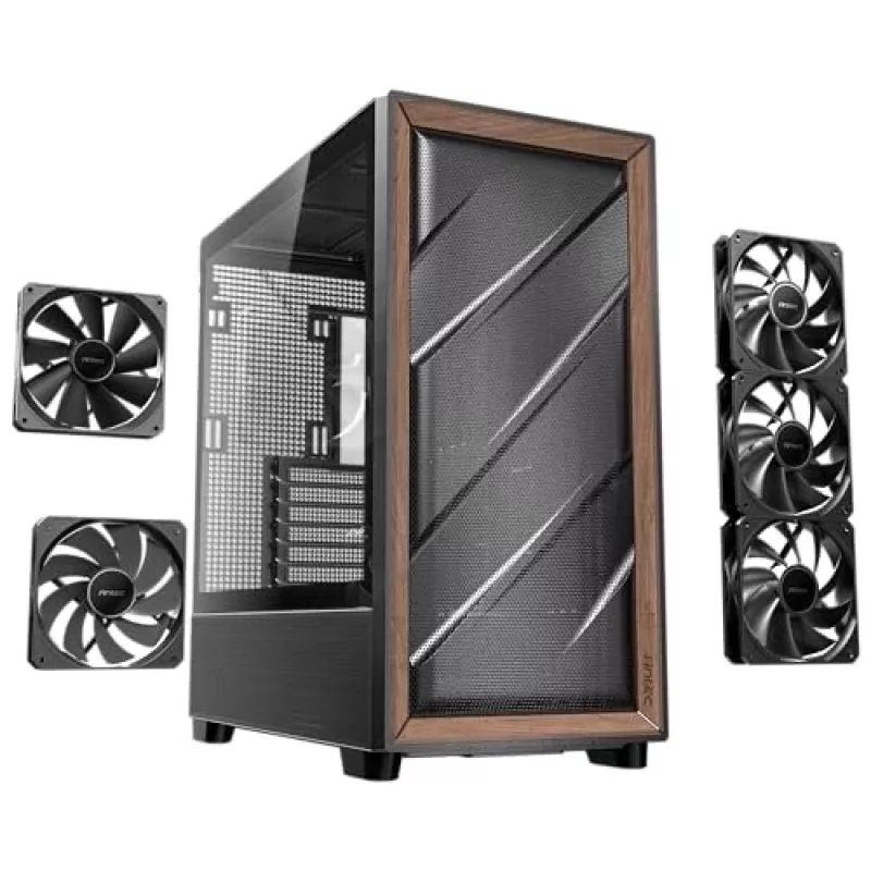 Antec 0-761345-10133-2 kompiuterio korpusas MIDI Tower juodas medinis