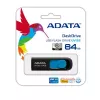 ADATA 64GB DashDrive UV128 USB atmintukas USB Type-A 3.2 Gen 1 (3.1 Gen 1) Juodas, Mėlynas