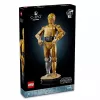 LEGO žvaigždžių karų statoma figūra C-3PO modelis 75398 — 1138 dalių, 380 mm eksponuojamas kolekcinis modelis