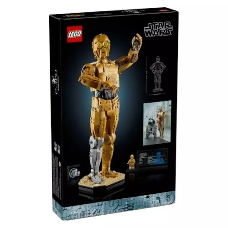 LEGO žvaigždžių karų statoma figūra C-3PO modelis 75398 — 1138 dalių, 380 mm eksponuojamas kolekcinis modelis