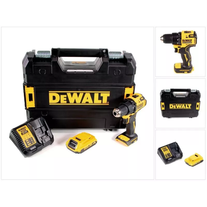 Belaidis gręžtuvas-suktuvas DeWalt DCD708D2T, 18 V, geltonas/juodas, 2x Li-Ion akumuliatorius 2,0 Ah, TSTAK dėžutėje