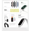 Xiaomi Smart Band 9 riešinė aktyvumo stebėjimo apyrankė 4,11 cm (1,62 inch) Arkties mėlyna