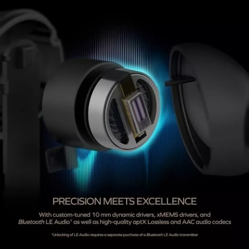 Creative Aurvana Ace 2 į ausis įstatomos belaidės Bluetooth ausinės juodos