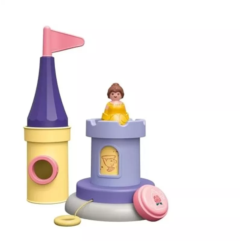 PLAYMOBIL JUNIOR & Disney: Belle S bokštas su garsu | Žaidimų rinkinys mažiems vaikams 1-3