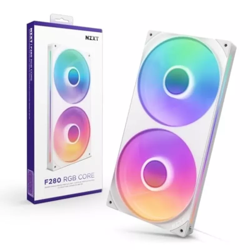 Ventiliatorių blokas NZXT RF-U28HF-W1 140mm 2000 RPM 98.61 CFM baltas