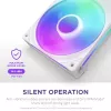 Ventiliatorių blokas NZXT RF-U28HF-W1 140mm 2000 RPM 98.61 CFM baltas