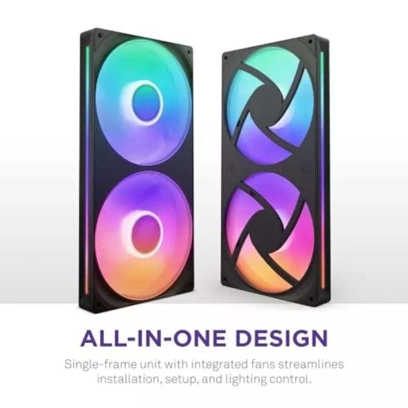 NZXT F280 RGB Core 140mm ARGB PWM 2 vienete juodi