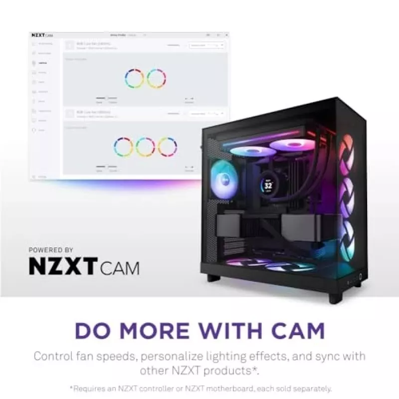 NZXT F280 RGB Core 140mm ARGB PWM 2 vienete juodi