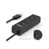 UNITEK Y-3089 USB 3.2 Gen 1 (3.1 Gen 1) Type-A 4 prievadų aktyvus šakotuvas 5000 Mbit/s Juodas