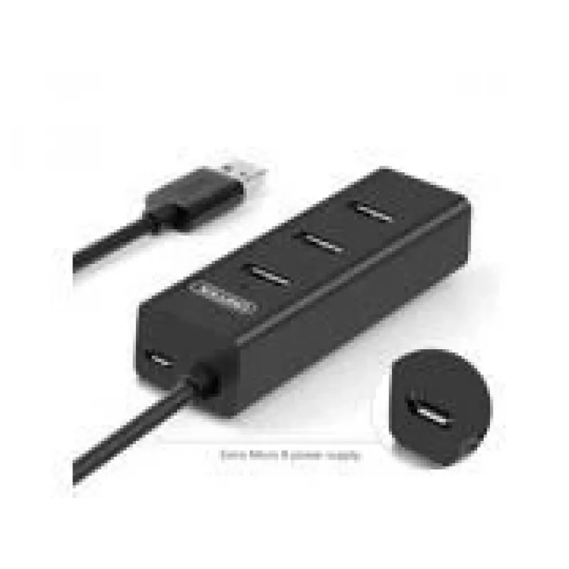 UNITEK Y-3089 USB 3.2 Gen 1 (3.1 Gen 1) Type-A 4 prievadų aktyvus šakotuvas 5000 Mbit/s Juodas