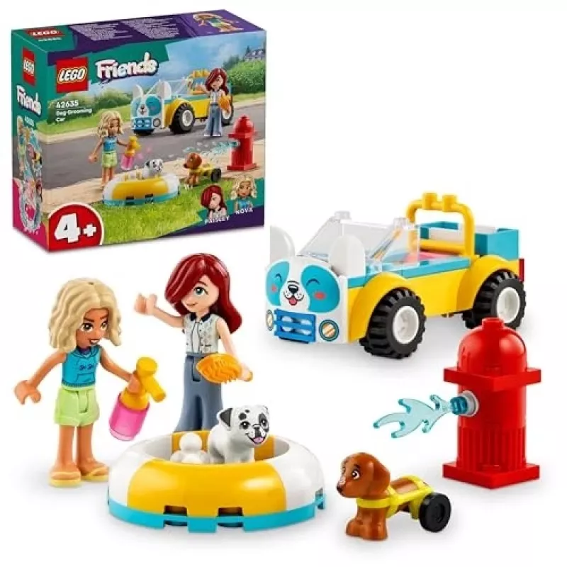 LEGO® Friends Šunų priežiūros automobilis, transporto priemonės žaidimų rinkinys 42635