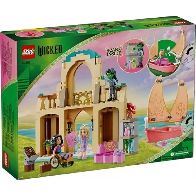 Konstrukcinis žaislas LEGO rinkinys 75681 su Wicked, Glinda, Elphaba, Nessarose ir Shiz universiteto minifigūrėlėmis