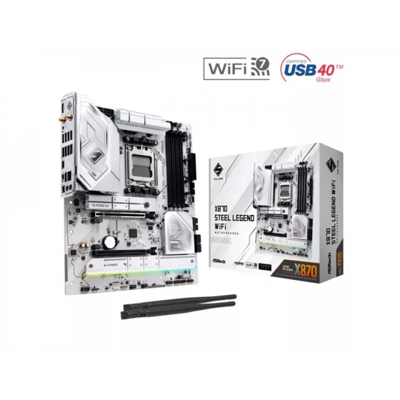 ASRock X870 Steel Legend WiFi AM5 ATX pagrindinė plokštė