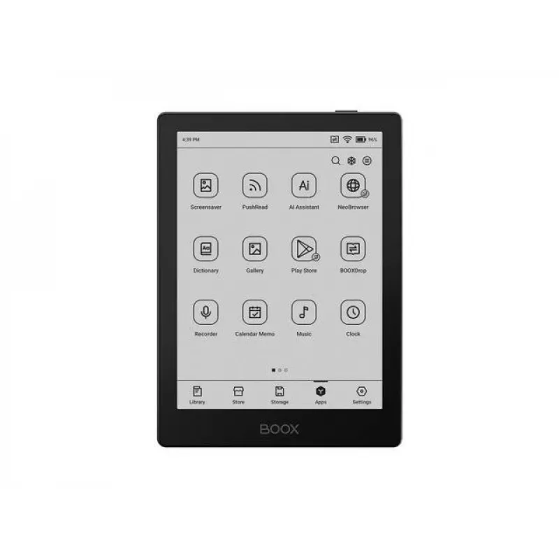 E-skaitmeninė knyga Onyx Boox Go 6, 6 colių (15,2 cm), 1448×1072 E-ink, 32 GB, 2 GB RAM, Android 11, dviejų juostų Wi-Fi, Bluetooth 5.0, MicroSD, USB-C, juoda