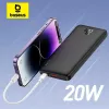 Baseus Airpow 20W Power Bank 10000mAh 20000mAh greitas įkrovimas Powerbank iPhone 16/15/14/13/12