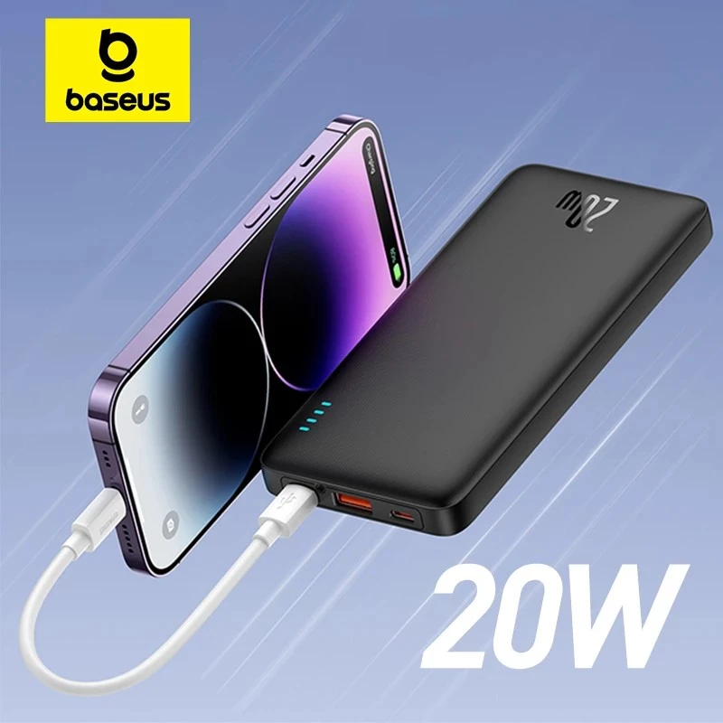 Baseus Airpow 20W Power Bank 10000mAh 20000mAh greitas įkrovimas Powerbank iPhone 16/15/14/13/12