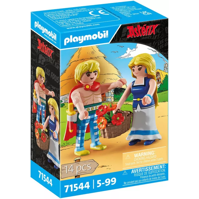 PLAYMOBIL Asterix Tragicomix ir Falbala Įsimylėjėlių pora iš Asterix visatos | Žaislas vaikams nuo 5 metų | 71544