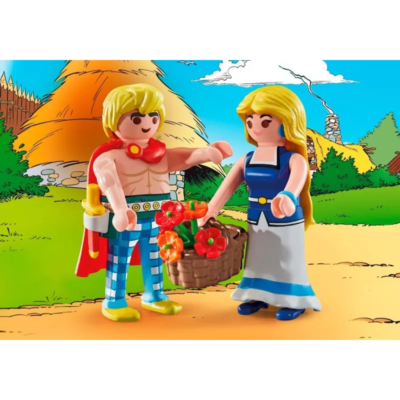 PLAYMOBIL Asterix Tragicomix ir Falbala Įsimylėjėlių pora iš Asterix visatos | Žaislas vaikams nuo 5 metų | 71544