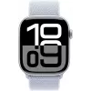 APPLE Watch Series 10 GPS 46mm sidabrinis aliuminio korpusas su Blue Cloud Sport Loop apyranke