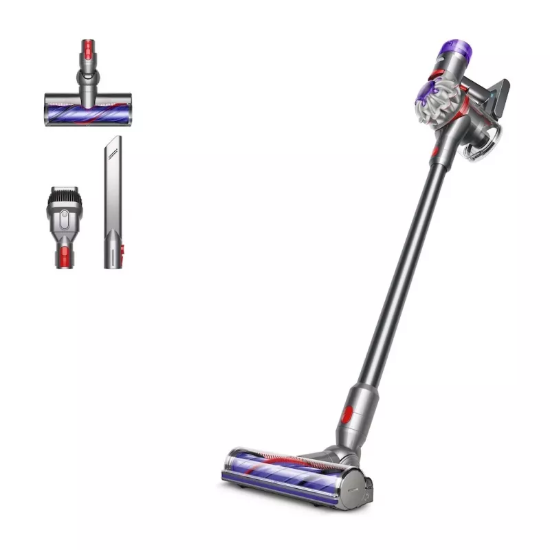 Dyson V8 Advanced 2-in-1 belaidis dulkių siurblys su akumuliatoriumi, sausas, be maišelio, nikelio/sidabro spalvos