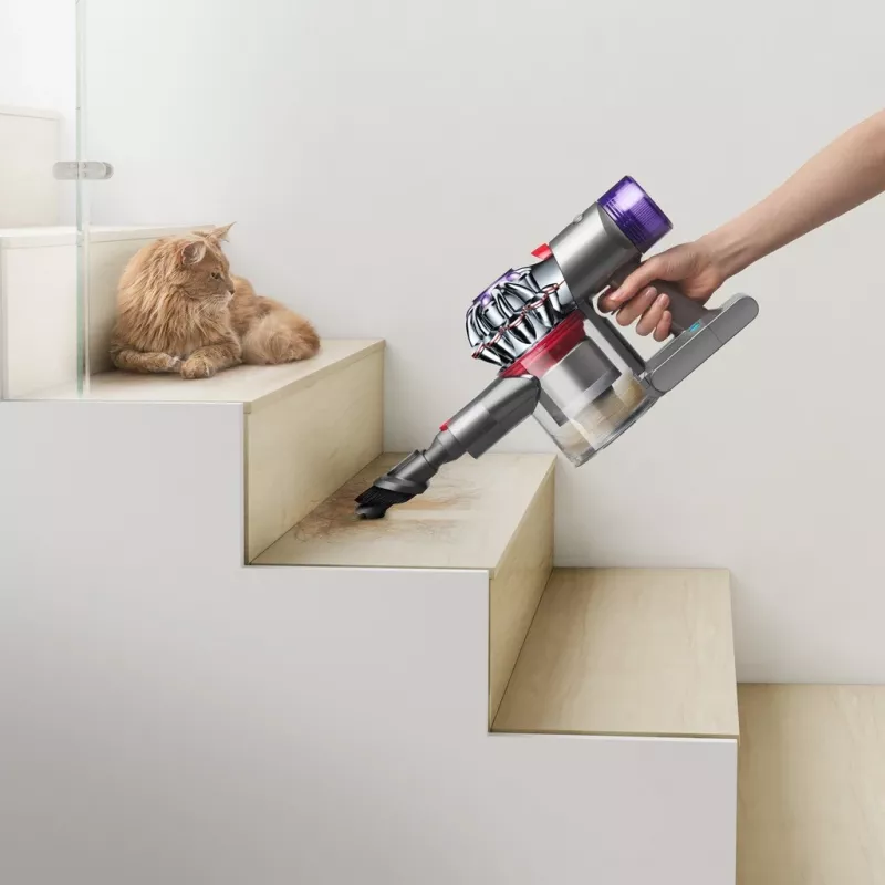 Dyson V8 Advanced 2-in-1 belaidis dulkių siurblys su akumuliatoriumi, sausas, be maišelio, nikelio/sidabro spalvos