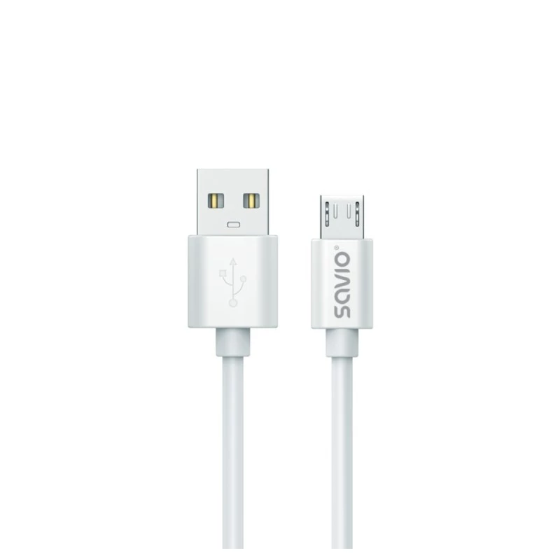 Savio USB 2.0 USB A - Micro USB baltas CL-167 3 m laidas