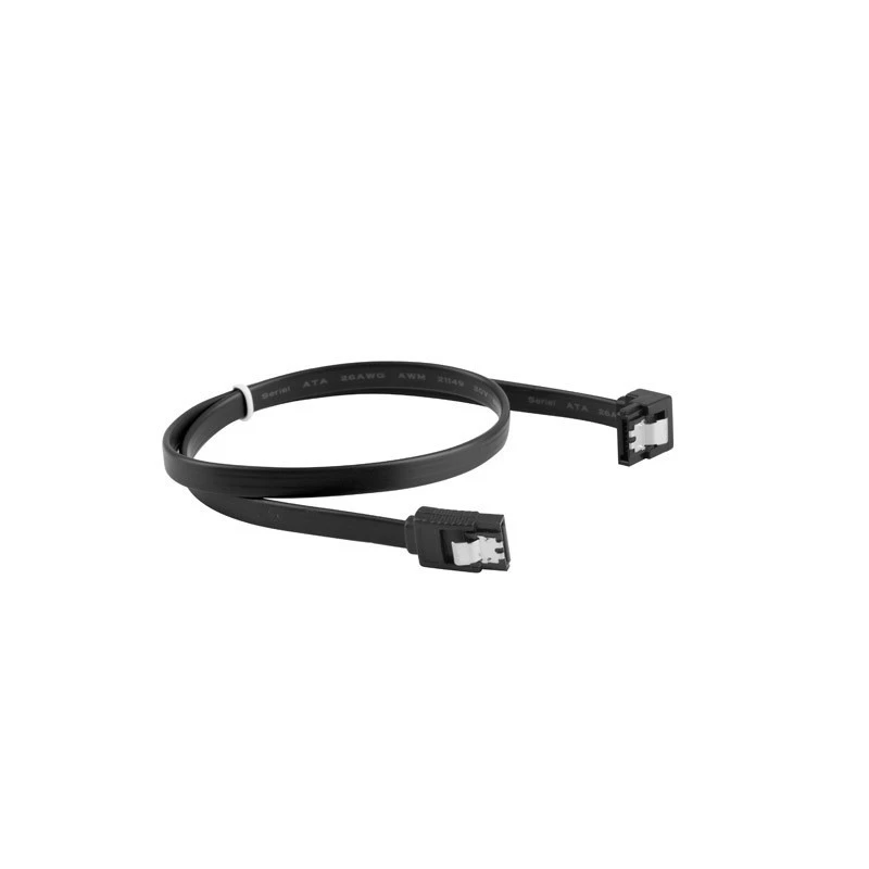 SATA III kabelis LANBERG CA-SASA-13CU-0050-BK 0,5 m, SATA 7 kontaktų į 7 kontaktus, 6 Gbit/s, juodas