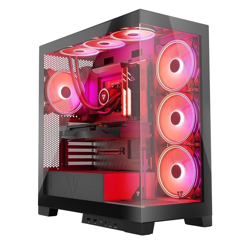 MODECOM Volcano SPACE MIDI korpusas su USB 3.0 x 2 ir CYPE-C
