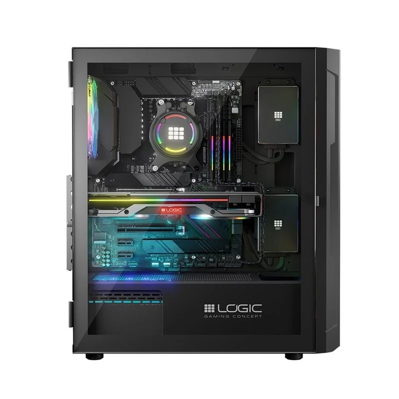 Logic Aramis ARGB MINIDI USB 3.0 korpusas juodas