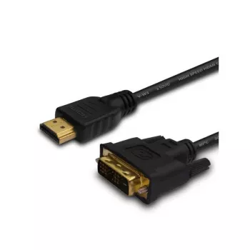 Savio CL-139 Laidas Adapteris Video 1,8 m DVI-A HDMI Tipo A (Standartinis) Juodas