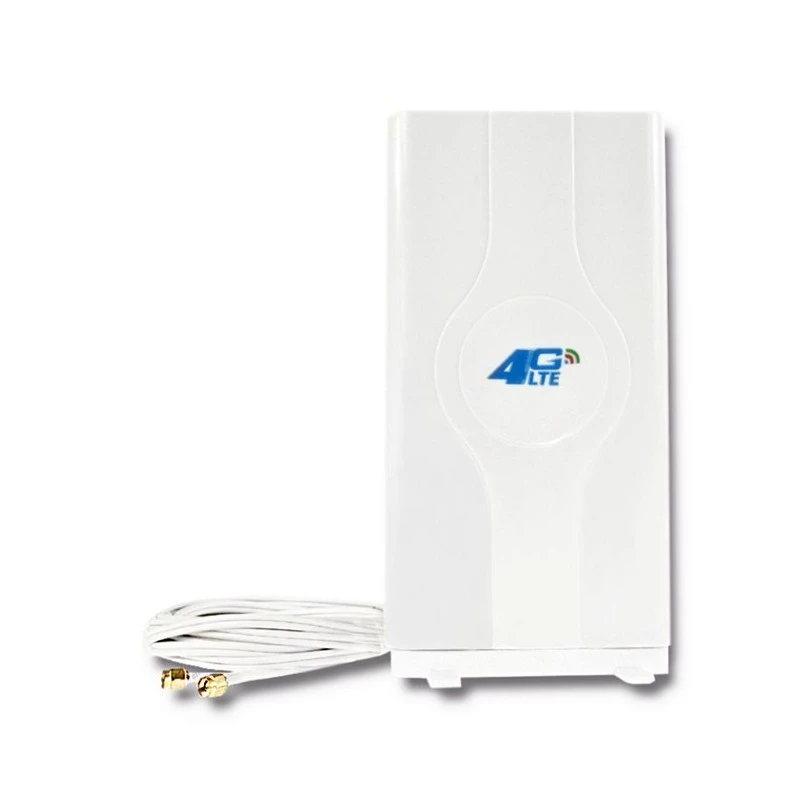 Qoltec 57013 aplinkui spinduliuojanti 4G LTE vidinė antena, 2x SMA, 0,6-2,7 GHz, 30 dBi, vertikali poliarizacija, 50 Ω, baltas ABS