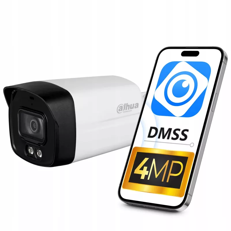 Dahua Technology 4MP Įėjimo lygio išmanioji dvigubos šviesos fiksuoto židinio sferinė tinklo kamera