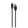 Gembird CCDB-mUSB2B-AMLM-6 kabelis iš USB-A į Lightning, su medvilniniu apvalkalu, metalinės jungtys, USB 2.0, 1,8 m, juodas