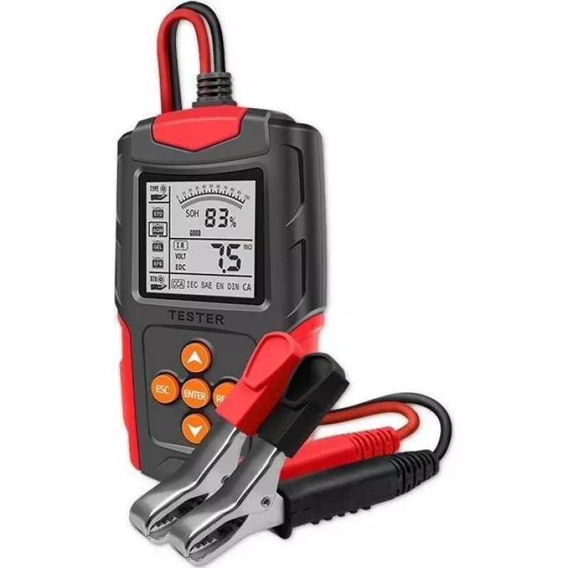 Qoltec 52484 LCD skaitmeninis akumuliatoriaus testeris | 12V | 24V | 3Ah-200Ah