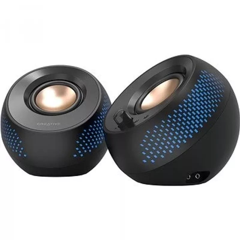 Kolonėlės kompiuterinės CREATIVE Pebble X 2.0 2.0, 15 W RMS, USB-C, Bluetooth 5.3, RGB apšvietimas