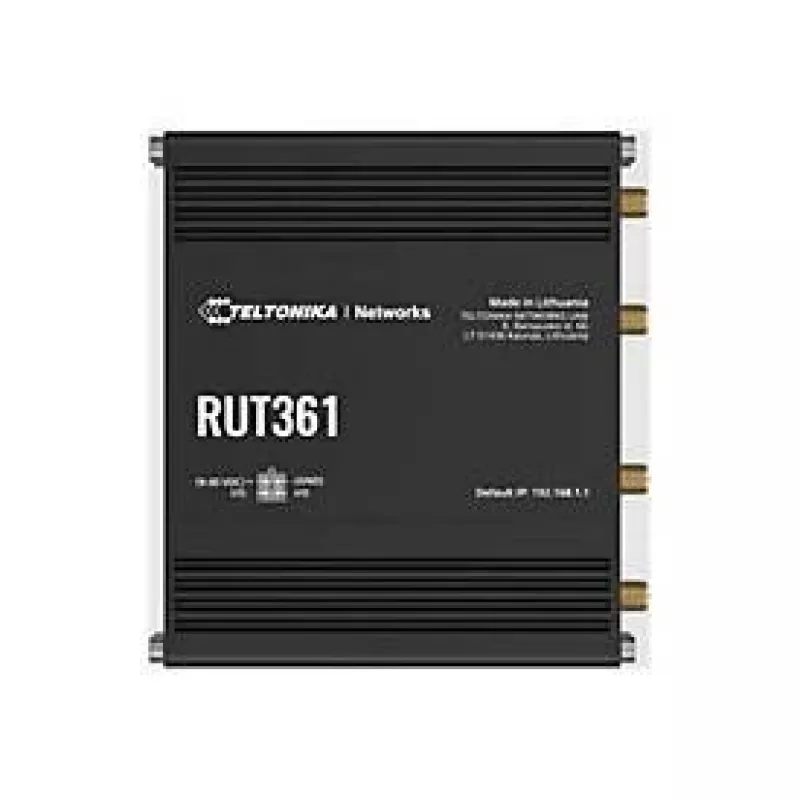 Teltonika RUT361 pramoninis 4G LTE maršrutizatorius, Cat 6 LTE, WiFi 4, 2x RJ45 100 Mb/s, IP30