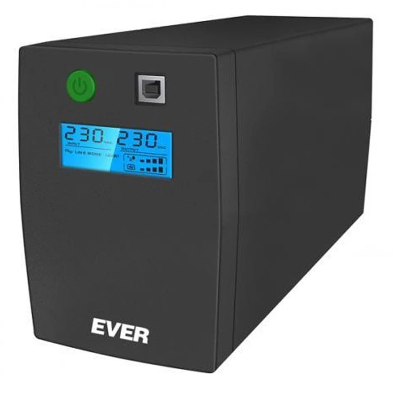 Ever EASYLINE 850 AVR USB linijinis-interaktyvus UPS 0,85 kVA 480 W 2 AC lizdai