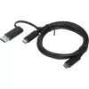 Lenovo 4X90U90618 USB kabelis USB 3.2 Gen 1 (3.1 Gen 1) 1 m USB A/USB C USB C juodas