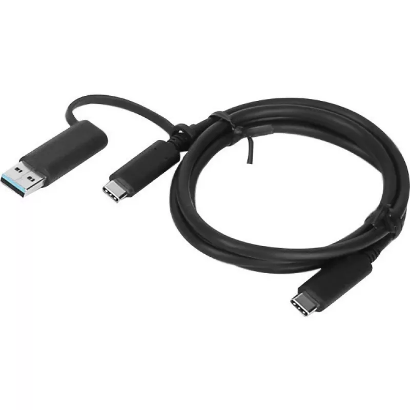 Lenovo 4X90U90618 USB kabelis USB 3.2 Gen 1 (3.1 Gen 1) 1 m USB A/USB C USB C juodas