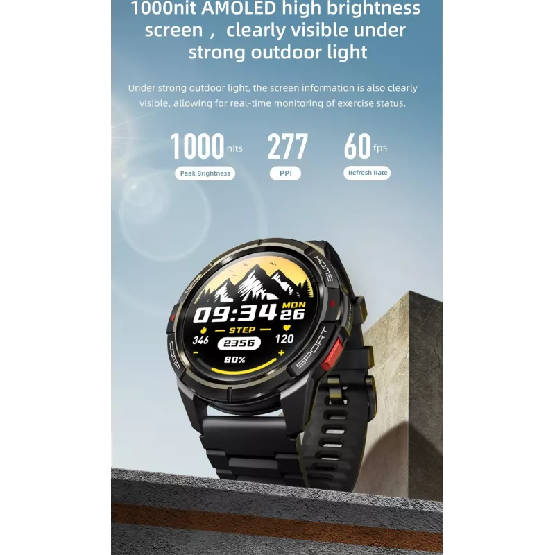 Mibro GS Active išmanusis laikrodis (juodas)